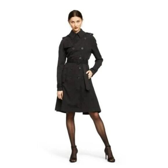 Altuzarra for Target Black trench coat snakeskin small double breasted NWT small - Picture 4 of 7